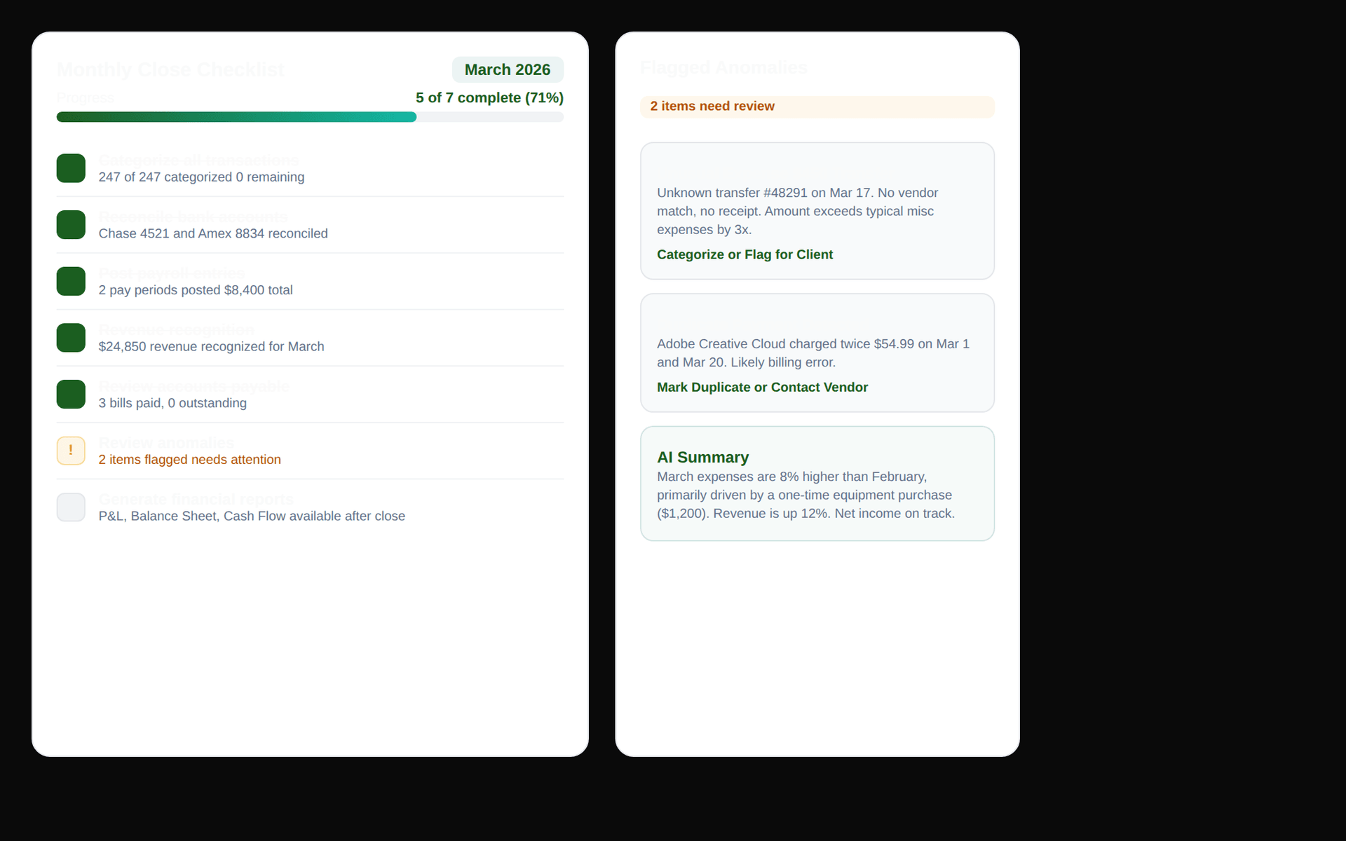 Checklist-driven workflow