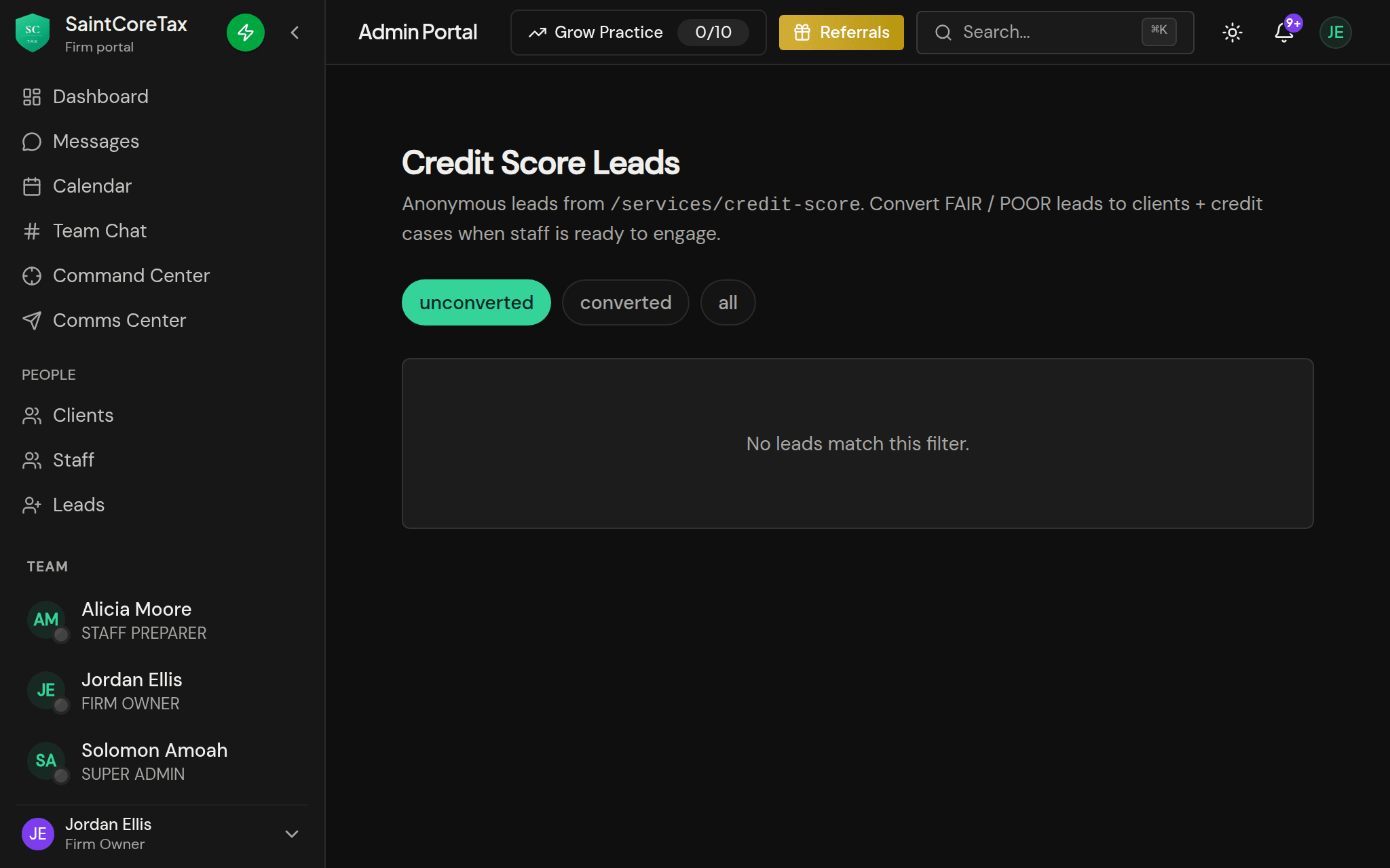 Credit score soft-pull leads