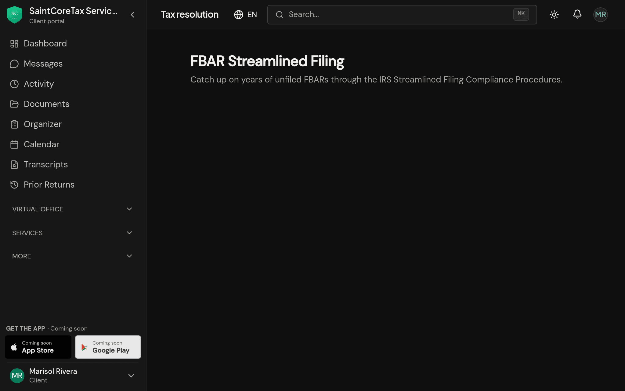 FBAR streamlined filing